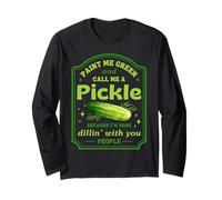 Call Me a Pickle Funny Dad Gag Pun Maglia a Manica