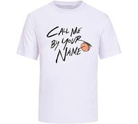 Call Me By Your Name T-Shirt Short Sleeves Vintage Summer T-Shirt White M