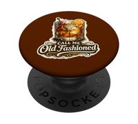 Call Me Old Fashioned Whisky Cocktail Vintage Bar Bere PopSockets PopGrip Adesivo