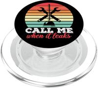 Call Me When It Leaks Funny Plumber Plumbing Humor Repair PopSockets PopGrip per MagSafe