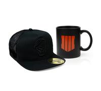 Call Of Duty: Nero Ops 4 Set Regalo Logo Teschio Cappellino con Visiera &