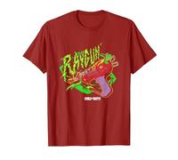 Call of Duty Raygun Zombie Green Neon Big Chest Retro Logo Maglietta