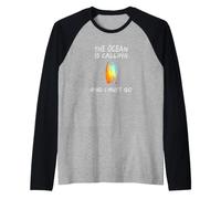 Call of The Surf: L'oceano Sta chiamando e Devo Andare Maglia con Maniche Raglan