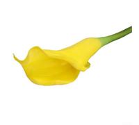 Calla artificiale con contrasto di colori vivaci e texture morbida in seta per la decorazione di casa, giardino e spazi commerciali (giallo)