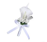 Calla for Lily Boutonniere Fiore di Plastica Matrimonio Pin Calla per | Calla realistica per un look giglio, morbide tonalità pastello, supporto sicuro a spillo, costruzione in plastica