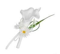 Calla for Lily Boutonniere Fiore di Plastica Matrimonio Pin Calla per | Calla realistica per un look giglio, morbide tonalità pastello, supporto sicuro a spillo, costruzione in plastica