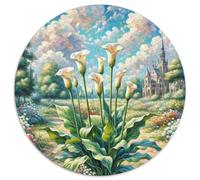 Calla Lily 1000 Pezzis Puzzle Rotondo Classico Animali Di Tutto Il Mondo Per Regali Educativi Per Bambini Difficile E Impossibile Idea Regalo Per Lei O Lui 1000pcs (67.5x67.5cm)
