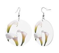 Calla Lily Donna Orecchini Ecopelle Orecchino Goccia Pendenti