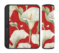 Calla Lily Flower Butterfly Red 2 pz seggiolino auto supporto collo protegge il collo e le spalle per camion accessori para carro