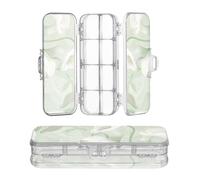 Calla Lily Flower Pastel Colors Mint Green Clear Pencil Box Double Deck Pen Marker Case per Craft Art con coperchio a scatto