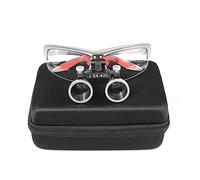 Calla Scorpio 2.5X Occhialini binoculari Testa lente d'ingrandimento Telaio antiscivolo 420mm Distanza di lavoro Occhiali ottici Angolo regolabile per Lab DY-117-2.5X (Argento)