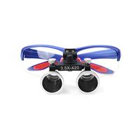 Calla Scorpio 3.5X Occhialini binoculari Testa lente d'ingrandimento Telaio antiscivolo 420mm Distanza di lavoro Occhiali ottici Angolo regolabile per Lab DY-117 (Blu)