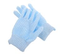 CALLARON 1 Coppia Guanti Da Lavaggio Guanto Da Doccia Guanti Puliti Per Il Corpo Luffa Delle Guanti Scrub Per La Doccia Luffa Esfoliante Con Asciugamano Guanti Spa Nylon Sky-blue
