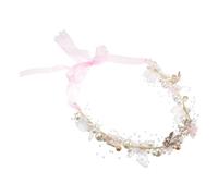 CALLARON 1 Pz Accessori per per fascia fasce per accessori per ragazza di fiori rosa corpetto ghirlanda da festa per arredamento figli dei fiori perla bianca