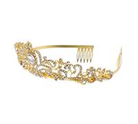 CALLARON 1 Pz Crown in lega di diamante copricapo da sposa per la sposa donna fascia per diadema da sposa Essere copricapo di tiara da ragazza della ragazza di nozze strass D'oro