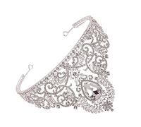 CALLARON 1 Pz D'epoca Nuziale Bride Tiara Nozze La Principessa Incorona i Diademi Ballo Studentesco Barocca Copricapo Da Sposa Per Matrimonio Stile Barocco Signora Argento
