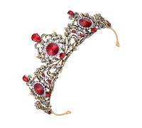 CALLARON 1 Pz Di Sposa Con Diamante Rosso Diadema Per Le Donne Copricapo Della Sposa Per Il Matrimonio Diademi Di Strass Per Le Donne Rossa Matrimonio Barocco Oggetti Di Scena