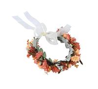 CALLARON 1 Pz diadema fiore Copricapo da sposa Bride Flower Headpiece Accessori piccolo Bellissimo copricapo floreale copricapo di fiori Testamento del matrimonio Tessile Arancia