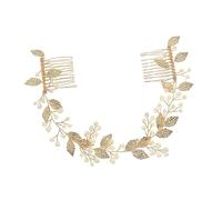CALLARON 1 Pz Pettine Di Coppia Di Perle Accessori Per Sposa Matrimonio Spose Copricapo Nozze Parà Nuziale Pettini Per Da Sposa Per Il Matrimonio Pettine Da Sposa Lega D'oro