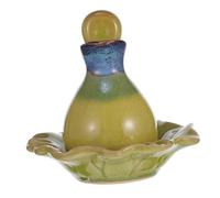 CALLARON 1 Set Bottiglie per Essenziali con Vassoio e Decorazione per Bagno e Comò per Profumi per Amanti Arte