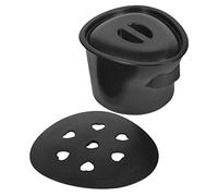 CALLARON 1 Set Sedia Da Toilette Banale Disabilitato Orinatoio Anziano Sputacchiera Vasino Posto a Sedere Secchio Per Fare Accessori Per Sedili Wc Seduto Plastica Black