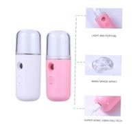 CALLARON 1 Set Spray Idratante Portatile Umidificatore Per Nebulizzatore Per Per Problemi Cutanei Facile Trasportare E Utilizzare Bianco E Rosa 2 Pezzi