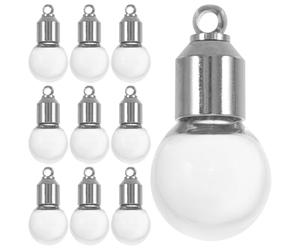 CALLARON 10 Pezzi Bottigliette di Vetro Mini Tappo Argento per DIY e Viaggio, Leggere e Trasparenti, come Bottiglia dei Desideri e Contenitore Coperchio