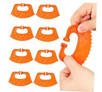 CALLARON 10 Pezzi Clip per Naso Vitello in Plastica Leggera Pp lo Svezzamento dei Vitelli, Facile da Usare, Colore Arancione, Strumento Essenziale per Allevatori e Fattorie