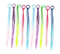 CALLARON 10 Pezzi Costolette intrecciate intrecciate colorato estensione riccio per Carino estensioni dei delle ragazze Estensioni dei cosplay fibra chimica