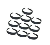 CALLARON 10 Pezzi materiale per fascia fai da te semplice pianura riccio Materiale della fascia fasce alla moda raso copricapo fai da te Banda per Accessori per Nero