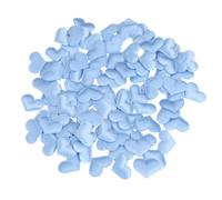 CALLARON 100 Pezzi Coriandoli Decorativi a Forma di Cuore in Spugna e Tessuto Blu 2cm per Decorazioni Tavolo Matrimonio e Festa, Riutilizzabili e Romantici