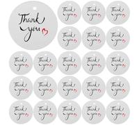 CALLARON 100 Pezzi Etichette di Ringraziamento Rotonde in Carta Foro per Appendere, Tag Creativi Fai da Te per Matrimoni e Decorazioni Regalo, Formato Compatto e Leggero per Bomboniere