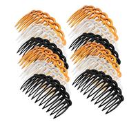 CALLARON 12pezzi Pettine Laterale in Stile Retrò Denti in Plastica Morbida e Flessibile Clip Per Accessori Per Decorativi Disponibili in Diversi Colori Per Styling e Trasportabili