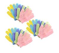 CALLARON 15pezzi Guanti Doccia Esfolianti Multiuso per Bagno Asciugamani da Doccia Punta delle Dita per Detergere in Profondità e Ravvivare la Spenta e Secca Colore Casuale