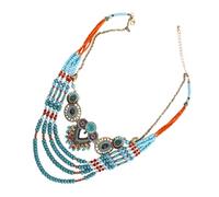 CALLARON 1pezzi Bohemian Handmade Beads Necklace for Women Vintage Style for Parties Birthdays and Daily Wear Unique Fashion Accessory