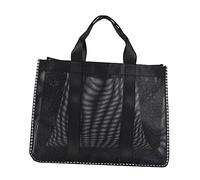 CALLARON 1pezzi Borsa Rete Da Spiaggia Portatile Manici Tracolla Resistente All Uso Per Raccogliere Conchiglie e Giocattoli All Aperto Impedisce Ingresso Acqua