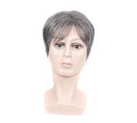 CALLARON 1pezzi Parrucca Corta Uomo Argento Fibra Ad Alta Temperatura Parrucca Frangia Realistica Elegante Copricapo Traspirante Usi Quotidiano Festa Cosplay Regali Uomini