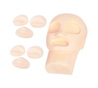 CALLARON 1set Testa Pratica Silicone Per Trucco e Tatuaggio Include Per Labbra e Occhi Per Artisti e Principianti Facile Da Usare e Pratico
