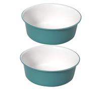 CALLARON 2 pezzi Bacinella Lavabo Plastica Portatile Vasca Bagno Multiuso per Bagno e Lavaggio Piedi Design Doppio Colore Verde e Bianco Salvaspazio e Facile da Trasportare