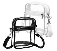 CALLARON 2 Pezzi Borse a tracolla borsa a tracolla in plastica borsa tote trasparente sacchetti di trucco trasparenti Lettere Clear Bag Borsa per il trucco delle lettere borse chiare pvc