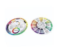 CALLARON 2 Pezzi Di Carta Colorata Ruota Per Il Trucco Guida Per La Miscelazione Delle Vernici Guida Per L'Apprendimento Delle Unghie Tabella Di Sfumatura Tavolozza Di Colori
