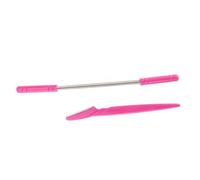 CALLARON 2 Pezzi Epilatore con Molla Rimozione Peluria e Rasoio Sopracciglia Rosa Portatile per Labbro Guance e Adatto Tutti Tipi
