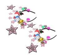 CALLARON 2 Pezzi Fasce Capodanno con Stelle Cinque Punte Brillanti Fasce Leggere e Resistenti per Feste e Eventi Festivi Colorate