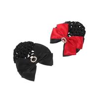 CALLARON 2 Pezzi Fermagli per Capelli con per Chignon da Donna con Strass Copricapo Elastica per Capelli Accessori per Acconciature da Lavoro per Cameriere Banche Ristoranti e