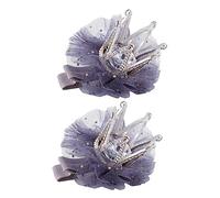 CALLARON 2 Pezzi Fermaglio per a tridimensionale in rete forcina per a Clip a alta Flower Girl Princess clip principessa Navy