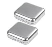 CALLARON 2 Pezzi Posacenere Tascabile in Acciaio con Mini Portacenere Portatile Viaggio in Metallo Design Robusto e Compatto per Fumatori Elegante e Pratico per Tasche e Auto