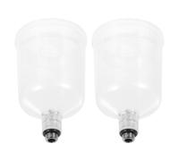 CALLARON 2 Pezzi Set Aerografo Bicchieri Plastici Staccabili | Contenitori Leggeri in Plastica, Pulizia Semplice, Copertura Uniforme, per Rivestimenti Industriali e Progetti Artistici