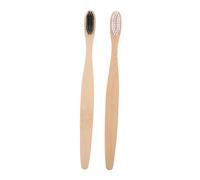 CALLARON 2 Pezzi Spazzolino Bamboo con Setole Morbide Flessibili per Adulti Denti Puliti e Gengive Protette Resistente e Naturale