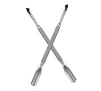 CALLARON 2 Pezzi Spingi Cuticole Doppia Estremità Acciaio Inossidabile Strumento Multifunzionale per Manicure e Pedicure Design Portatile e Versatile per Unghie e Rimozione Pellicine