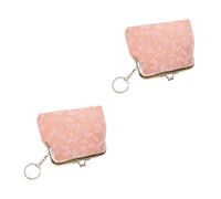 CALLARON 2 Pz Portamonete Trasparente Piatto Titolare Della Carta Di Credito Accessori Etichette Mini Borsa Cambia Portafoglio Modifica Portacarte Da Uomo Moneta Catena Fermasoldi Tasti Pvc